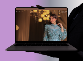 Orange Gradient Modern Laptop Mockup Instagram Post 1