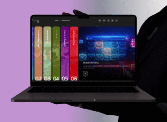 Orange Gradient Modern Laptop Mockup Instagram Post 14